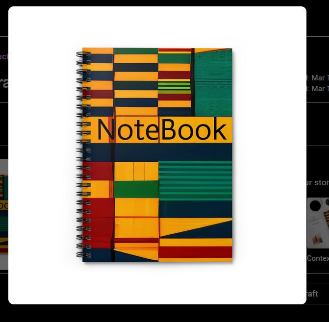Kente Spiral Notebook Of Many Colors - Ruled Line