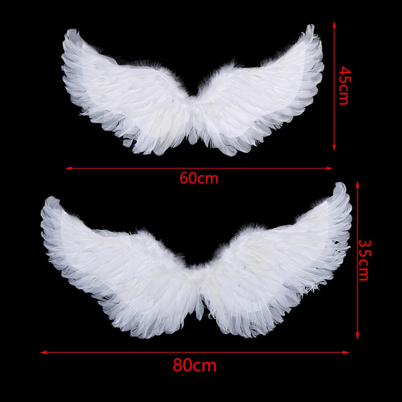 Angel Feather Wings and Halo Set for Kids and Adults - Perfect for Cosplay and Parties