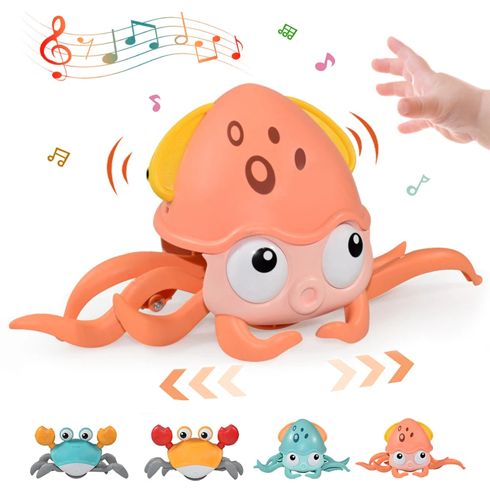 Interactive Crawling Crab: Sensory Tummy Time Toy for Infants and Toddlers