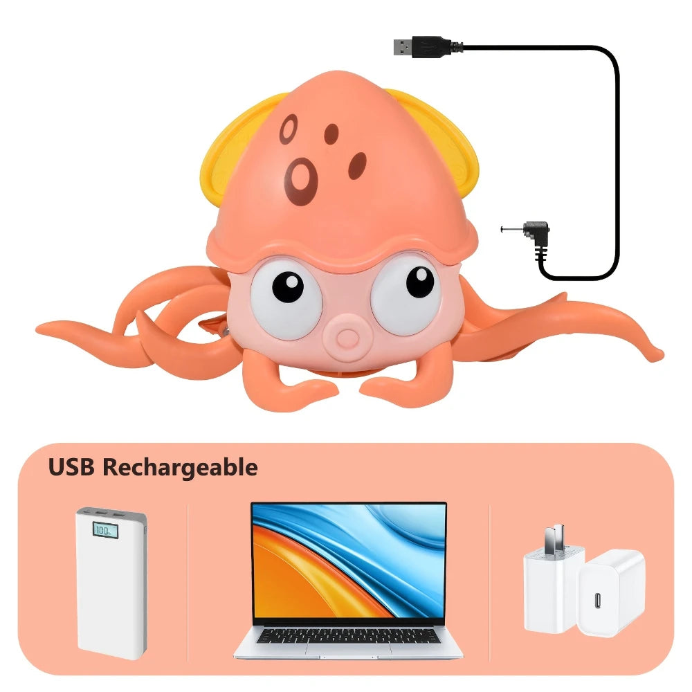 Interactive Crawling Crab: Sensory Tummy Time Toy for Infants and Toddlers