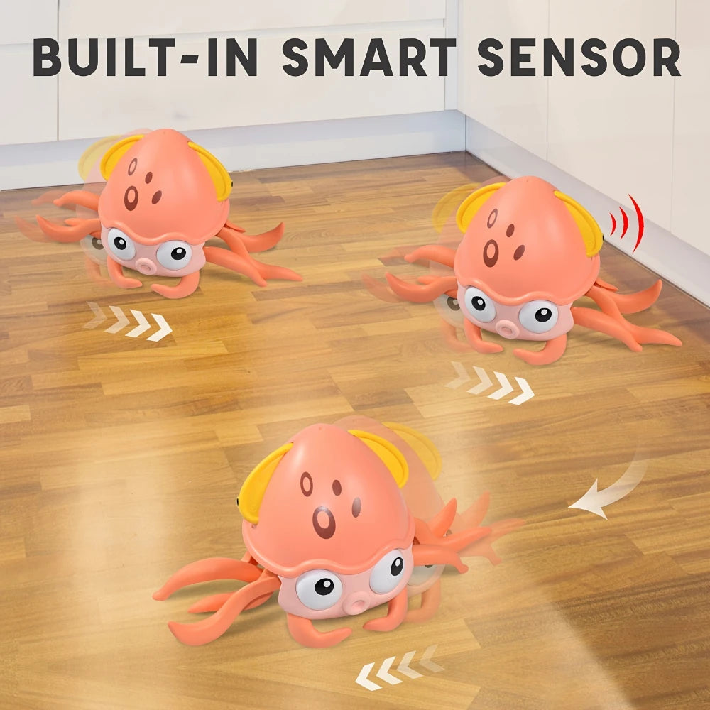 Interactive Crawling Crab: Sensory Tummy Time Toy for Infants and Toddlers