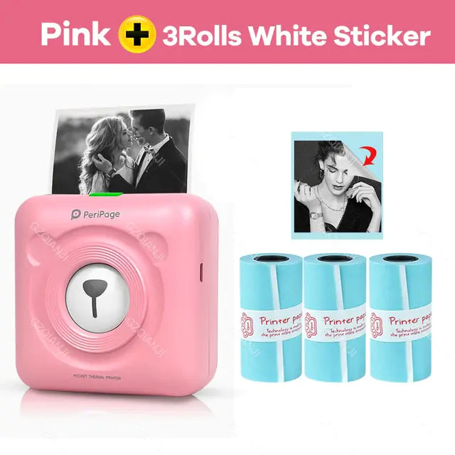 Mini Pocket Label Printer with Bluetooth 4.0 - Connects to Your Phone for Easy Printing