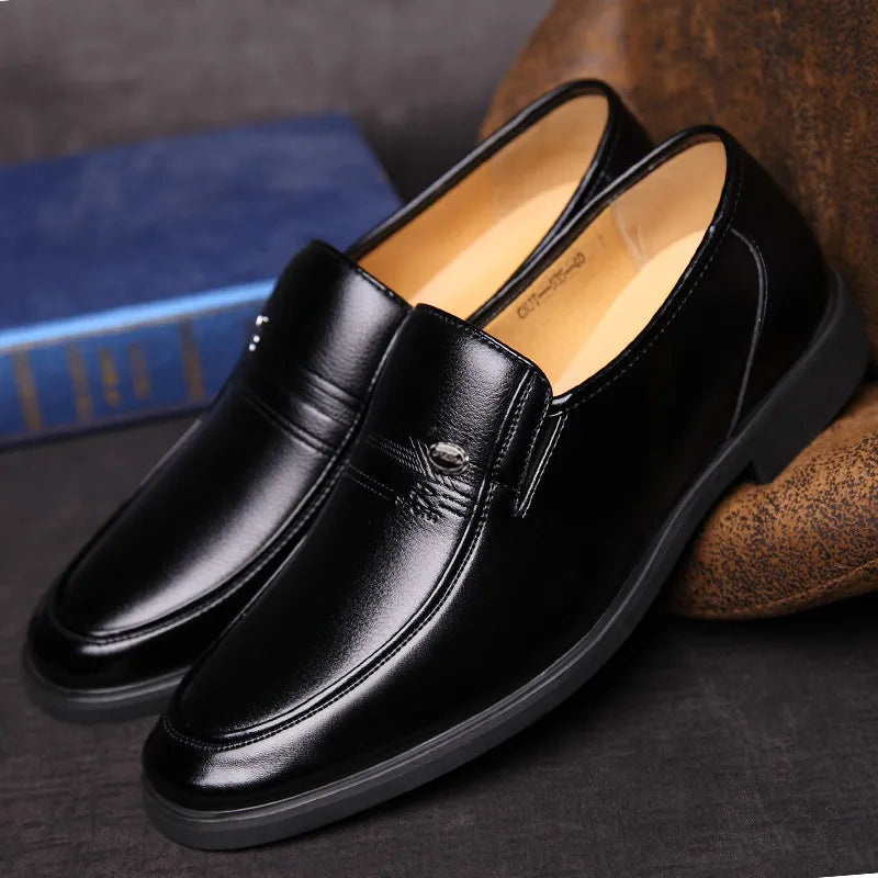 Leather Men's Formal Loafers 2024 - Luxury Brand Dress Moccasins, Breathable Slip-On Driving Shoes, Sizes 6-11