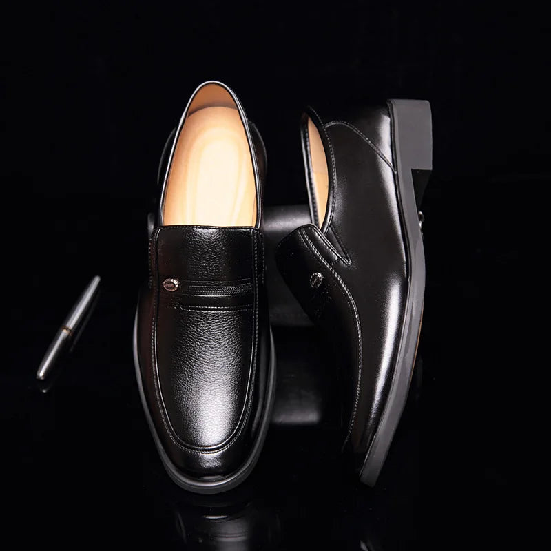 Leather Men's Formal Loafers 2024 - Luxury Brand Dress Moccasins, Breathable Slip-On Driving Shoes, Sizes 6-11