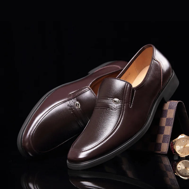 Leather Men's Formal Loafers 2024 - Luxury Brand Dress Moccasins, Breathable Slip-On Driving Shoes, Sizes 6-11