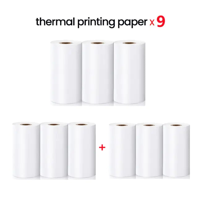 Cat Shape Mini Printer - Pocket-Sized Thermal Inkless Black and White Printer with Bluetooth Connectivity