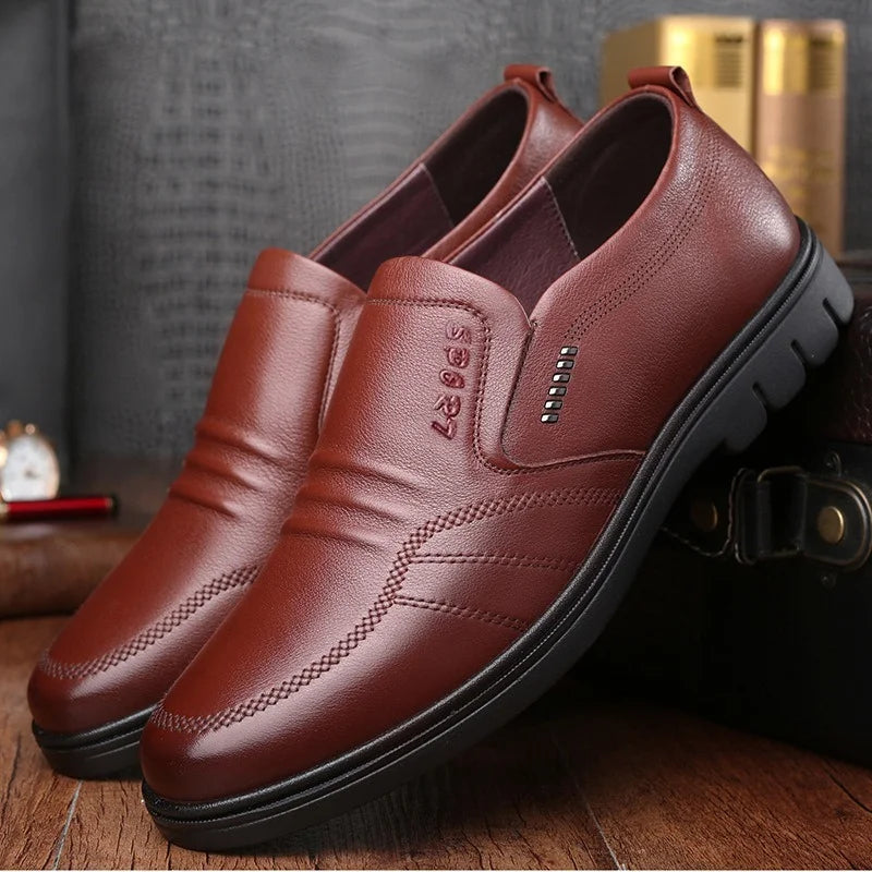 Effortless Style & Comfort: Men's Leather Loafer Sneakers