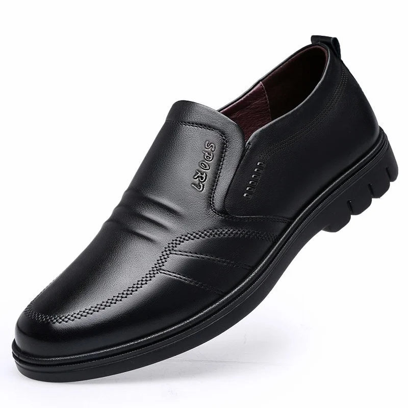 Effortless Style & Comfort: Men's Leather Loafer Sneakers