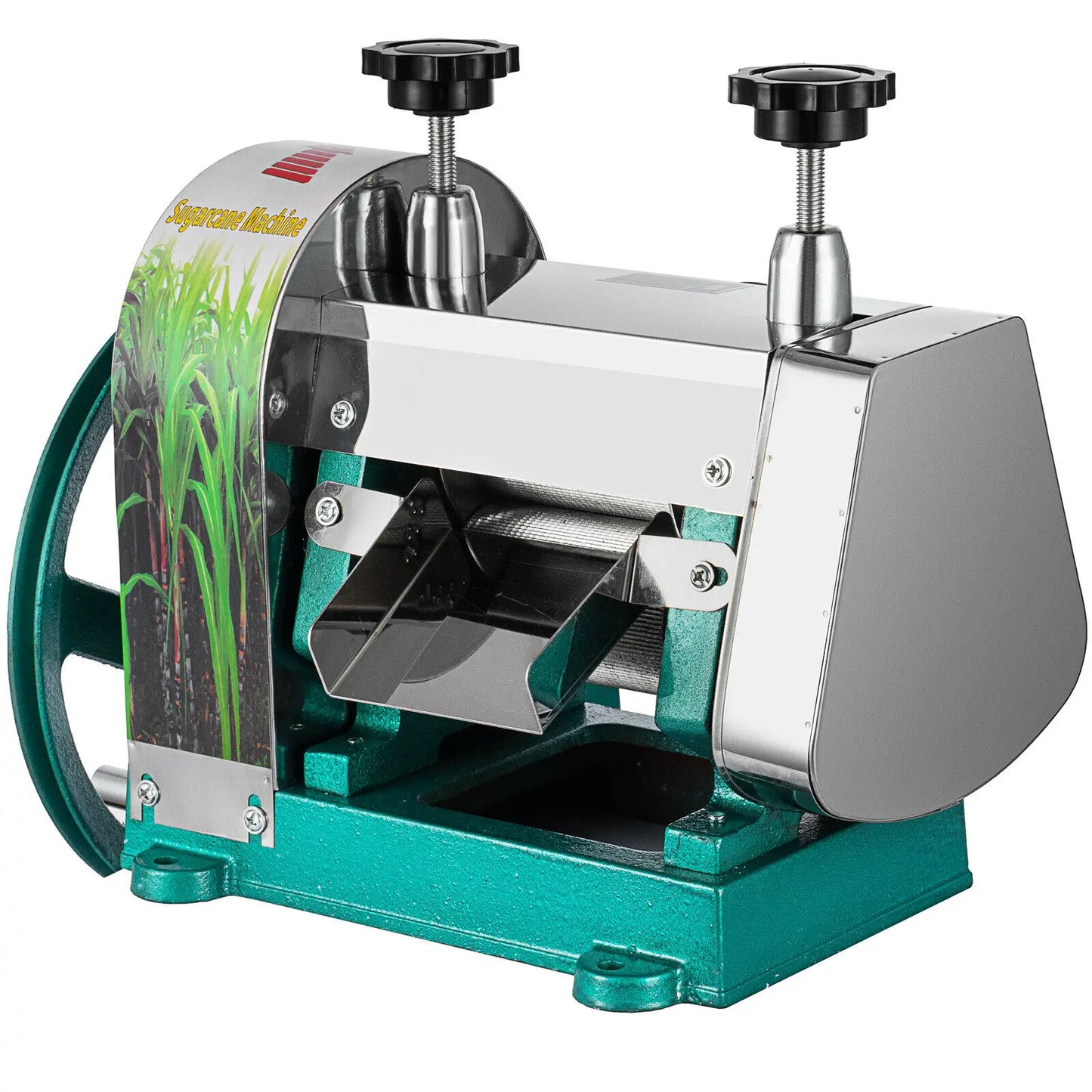 Manual Sugarcane Juicer Machine - Home and Commercial Use, Stainless Steel Cane Press Juice Extractor, 50KG/H Capacity