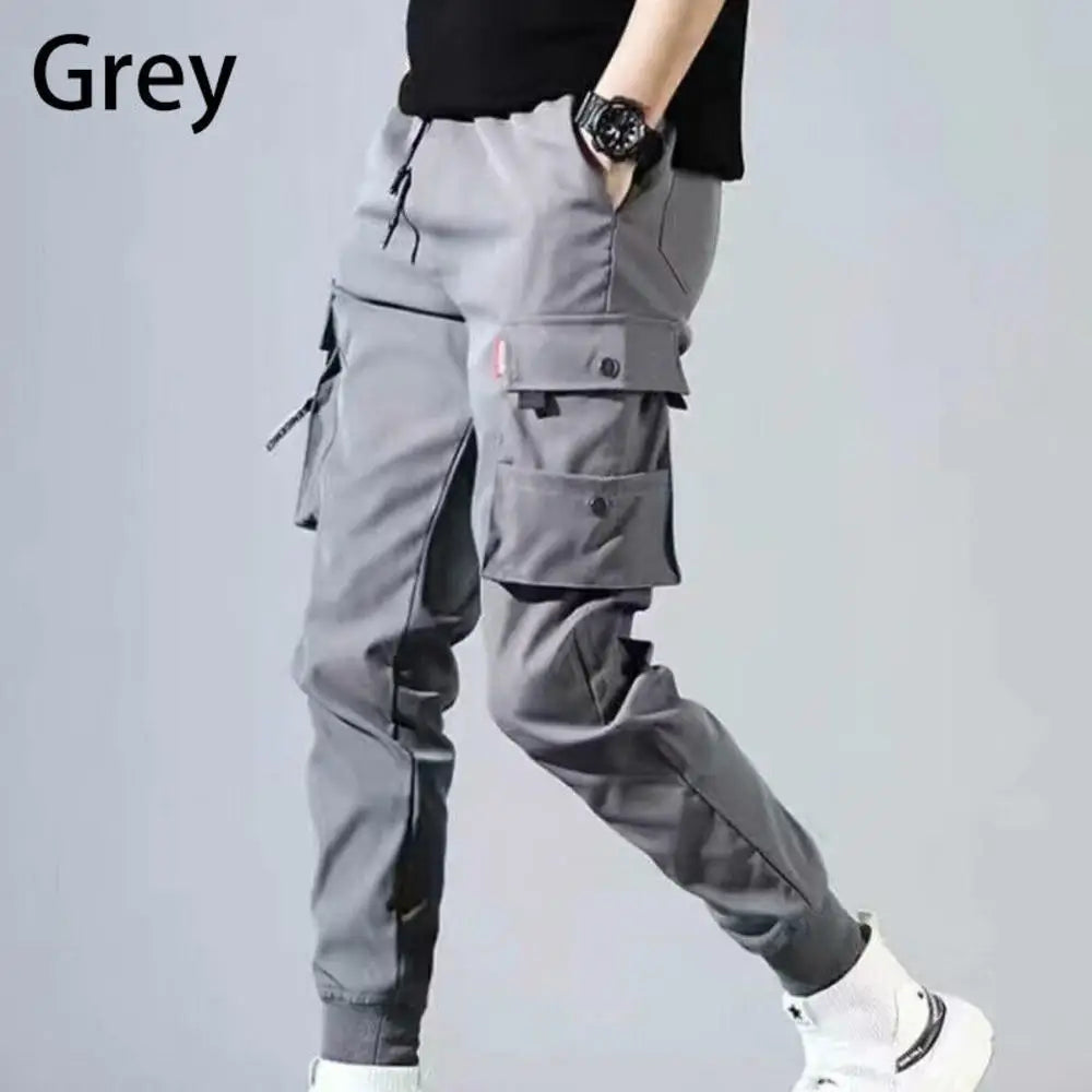 Men's Tactical Cargo Pants - High-Waisted Work Combat Trousers with Multiple Pockets, Casual Training Overalls for Jogging and Hiking