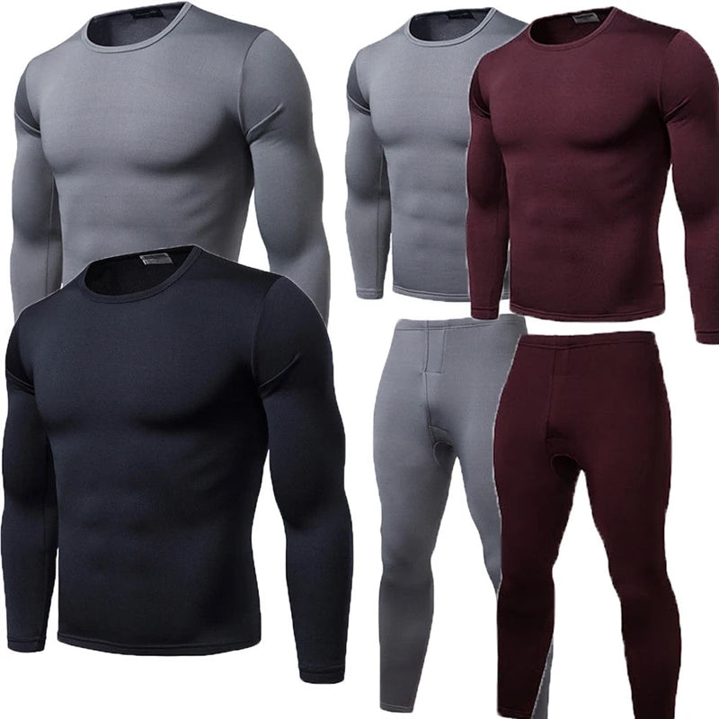 Stay Warm & Comfortable: Men's Thermal Underwear Set