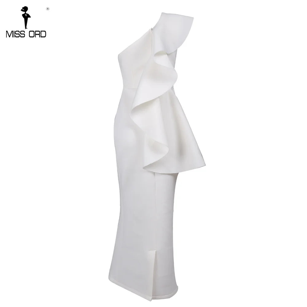 Chic & Sophisticated: One-Shoulder Ruffle Party Dress