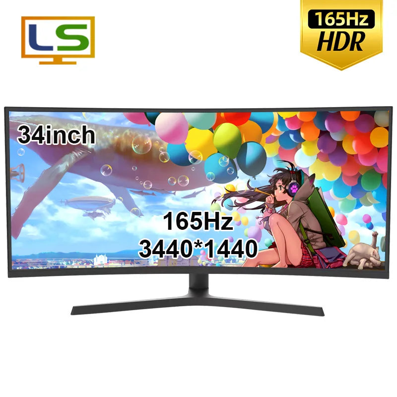 Upgrade Your Visuals: 34" Widescreen 4K 165Hz Curved Gaming Monitor