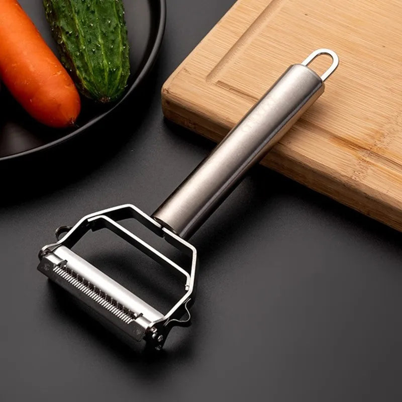 Multifunctional Kitchen Peeler - Stainless Steel Vegetable and Fruit Peeler, Durable Potato Slicer, Household Shredder and Carrot Peeler