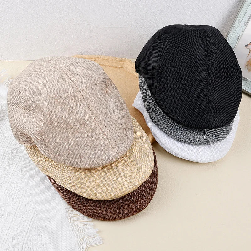 New Men's Berets for Spring, Autumn, Winter - British Style Newsboy Caps, Retro England Painter Hats for Dad