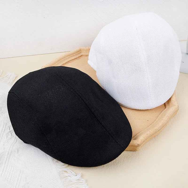 New Men's Berets for Spring, Autumn, Winter - British Style Newsboy Caps, Retro England Painter Hats for Dad