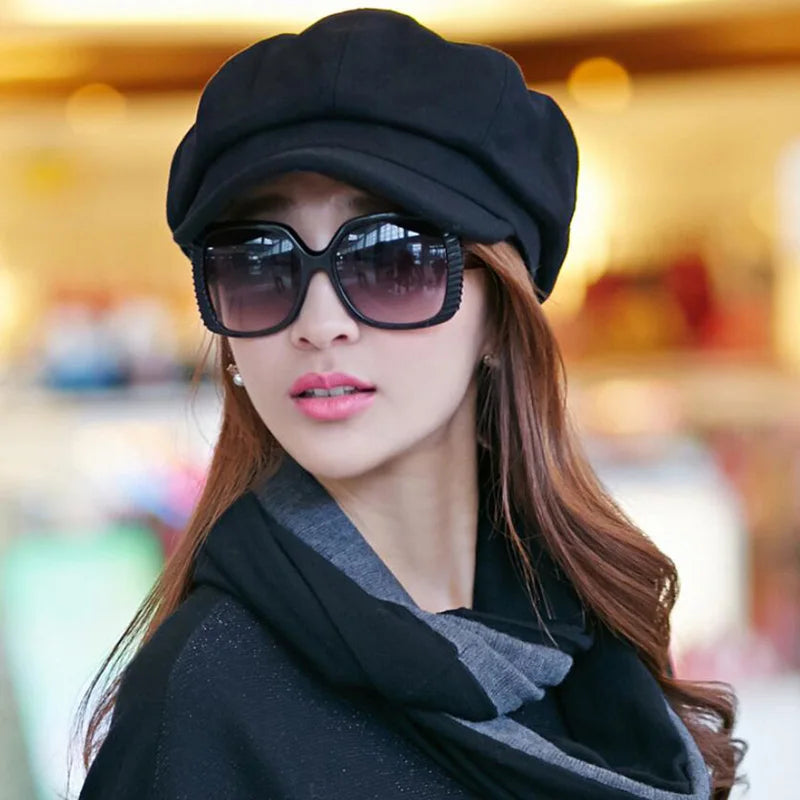Women's Newsboy Caps - New Arrival Octagonal Gatsby and Baker Peaked Beret Driving Hats with Sunscreen