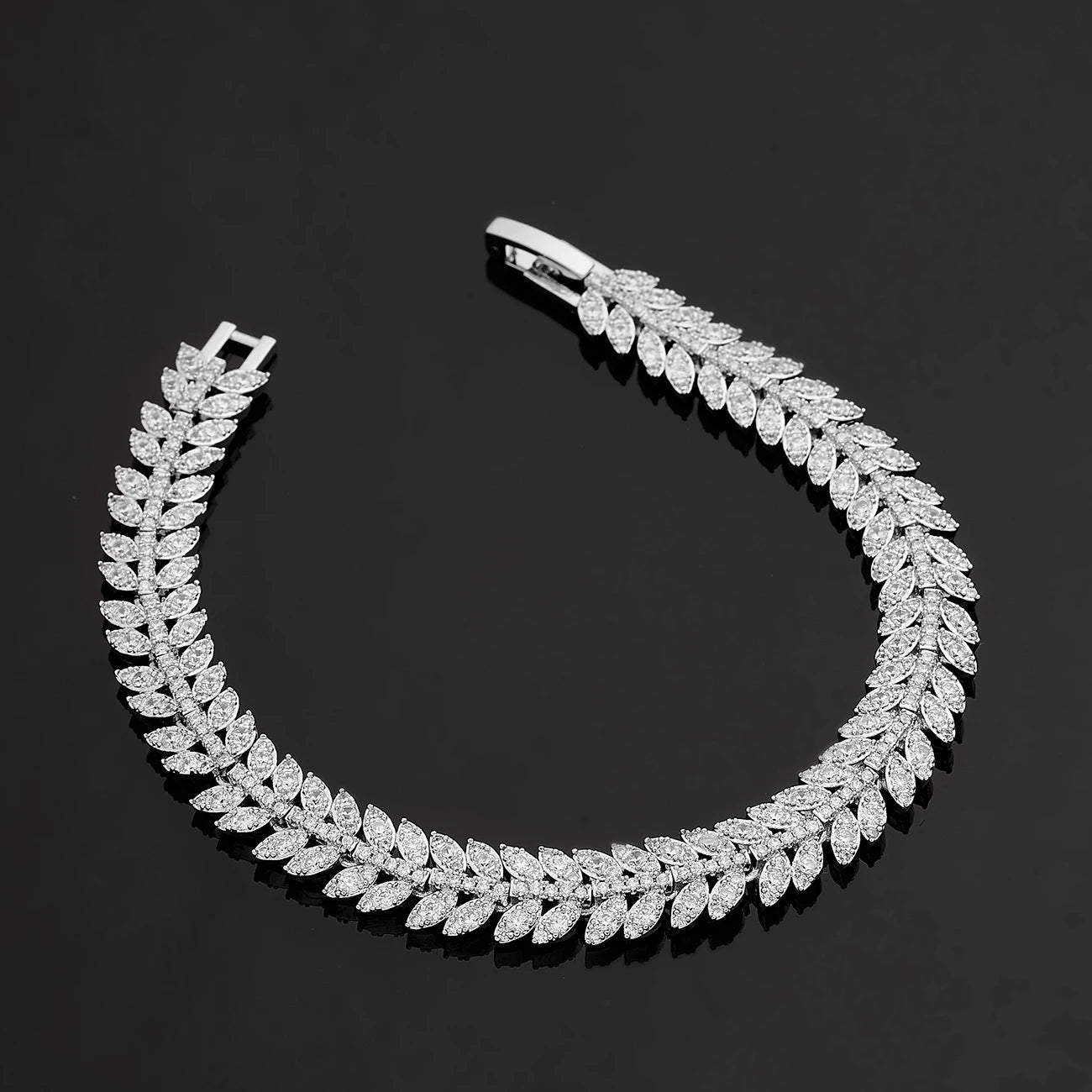 Nigeria 4pcs Bridal Zirconia Jewelry Sets - Luxury Dubai Style Platinum Plated CZ Crystal Wedding Sets for Women