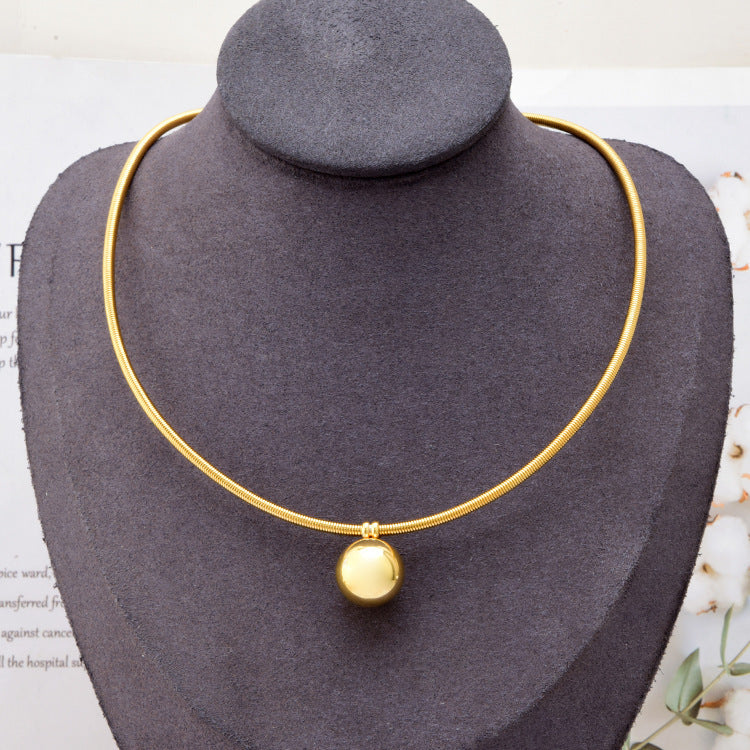 Elegant & Durable: Titanium Steel Elbow Chain Necklace for Women