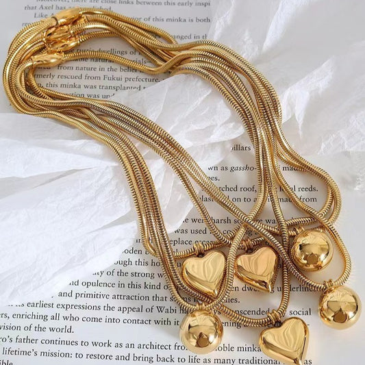 Elegant & Durable:  Titanium Steel Elbow Chain Necklace for Women