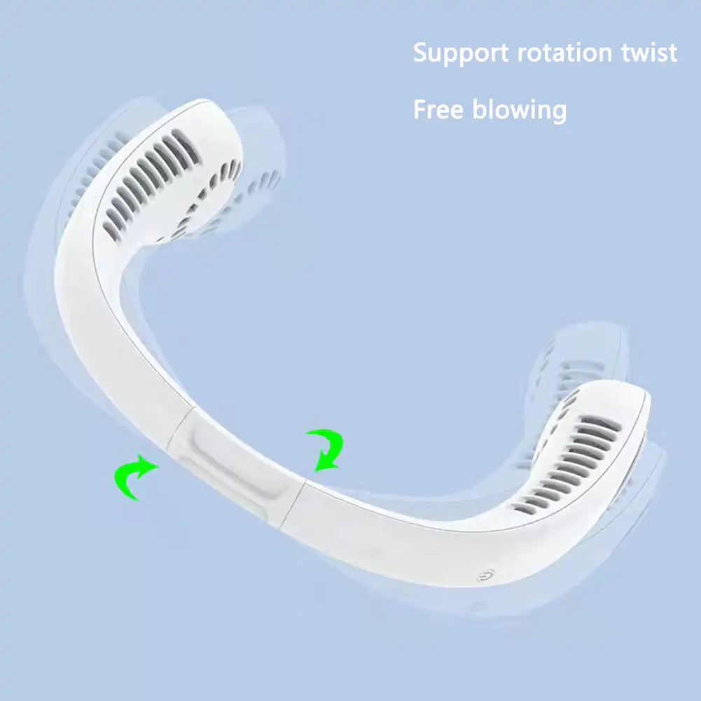Portable Rechargeable Fan - Sleek, Concealed Turbo Design for Safe, On-the-Go Cooling