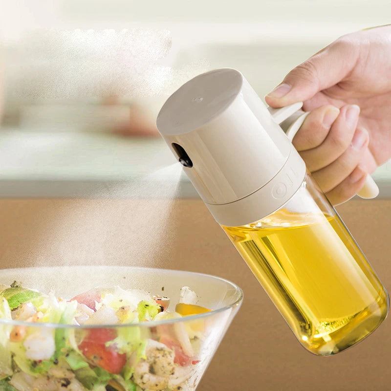 Glass Oil Spray Bottle 250ml - High Borosilicate Olive Oil Sprayer for Cooking, Air Fryer, Salad, and Baking