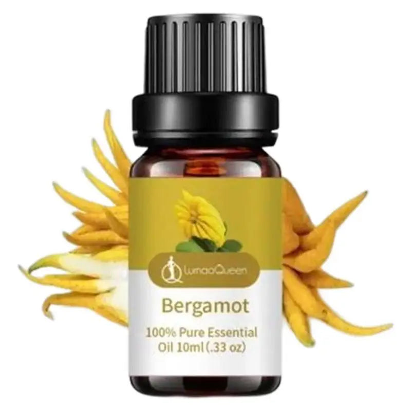 Organic Essential Oils for Aromatherapy - Bergamot, Sandalwood, Lemongrass, Peppermint for Sleep & Diffusers