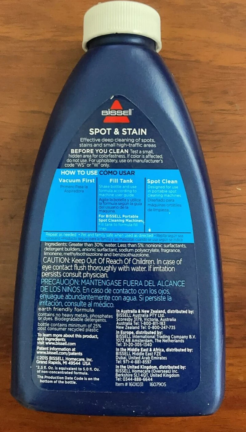 Original BISSELL Vacuum Cleaner Cleaning Solution - High-Efficiency Liquid Floor Cleaning Detergent