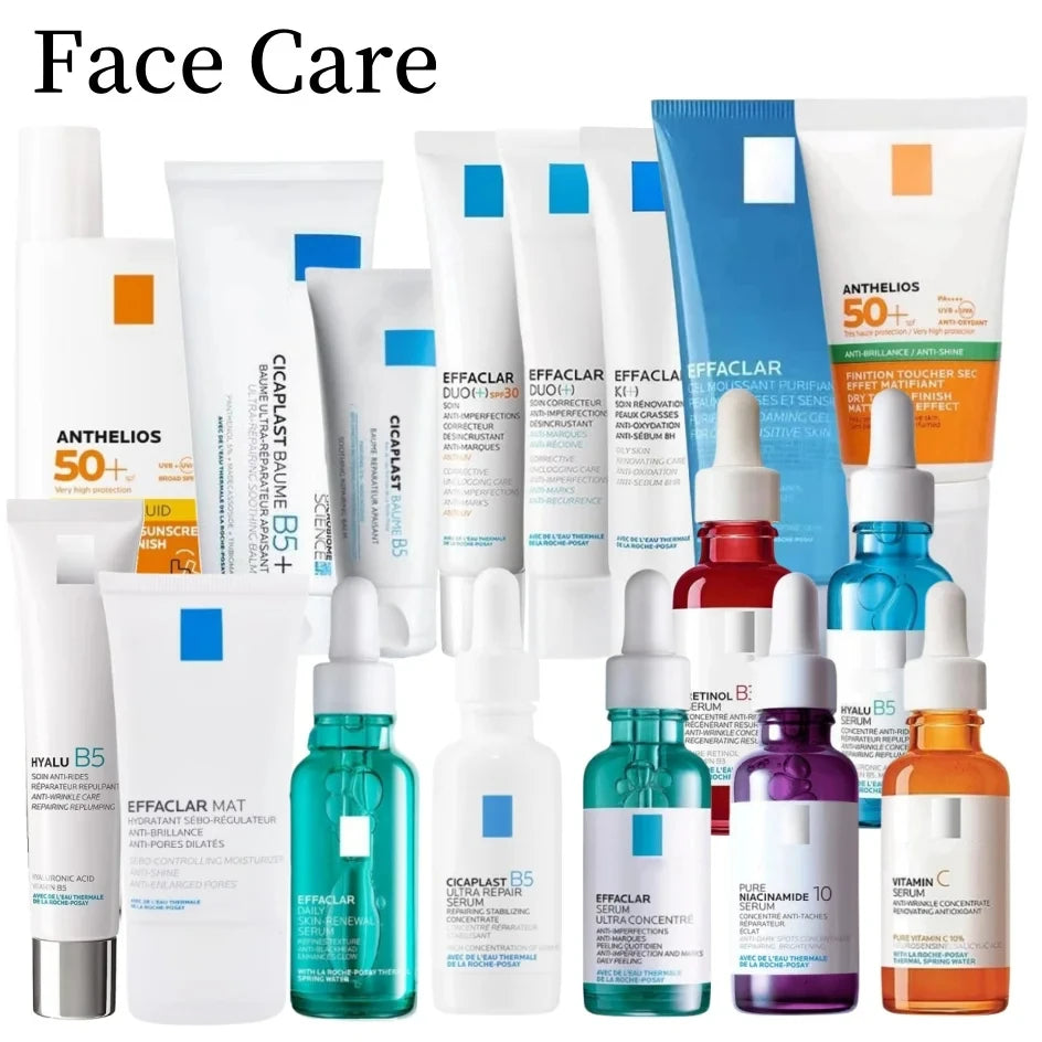 Original Skincare Serums and Sunscreen: EFFACLAR, VITAMIN C10, RETINOL B3, NIACINAMIDE 10, CICAPLAST B5, ANTHELIOS - Anti-Aging, Acne Treatment