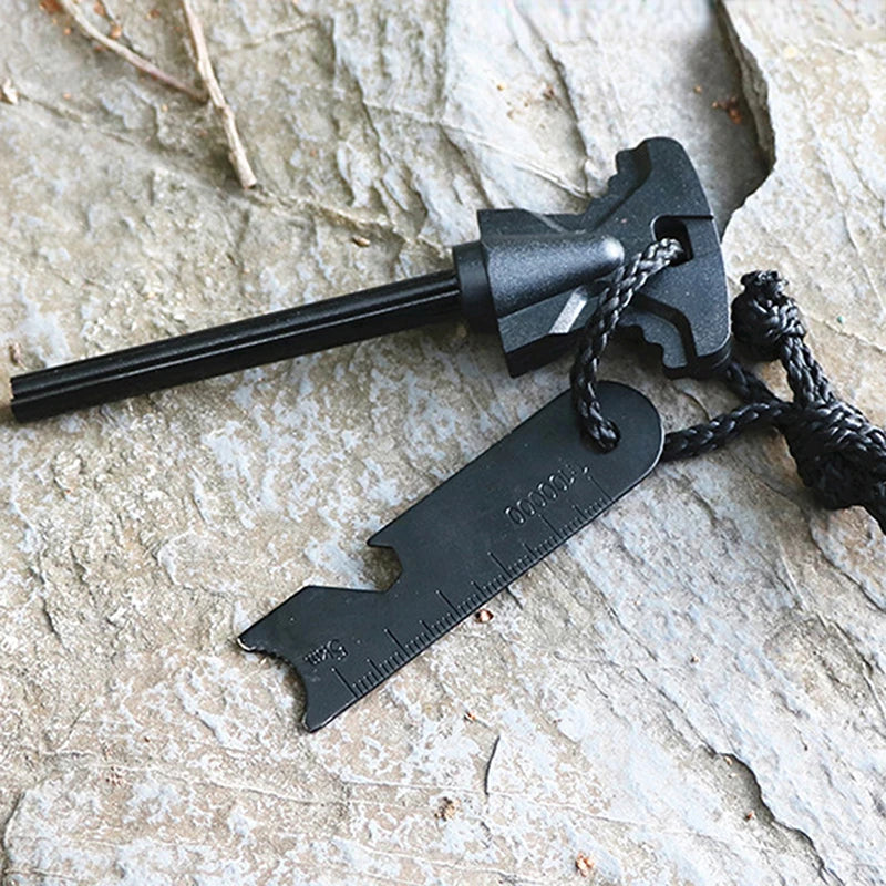 Outdoor Camping Equipment - Portable Matchstick Magnesium Strip Lighter, Multi-Ignition Tool for Campfires and Cigarettes