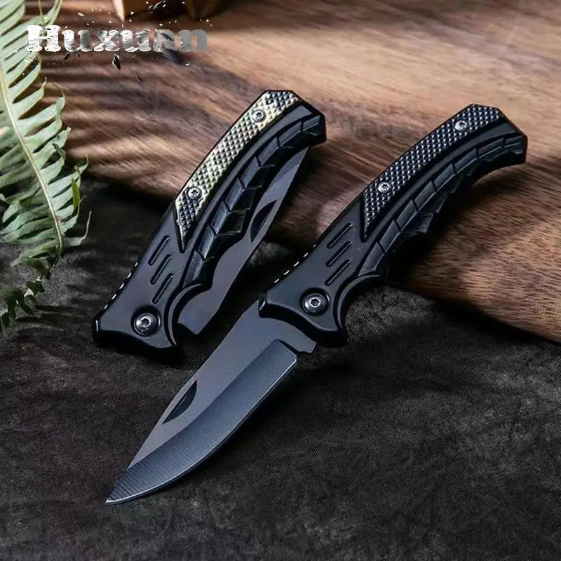 Outdoor Camping Survival Knife - Stainless Steel Folding Multitool with EDC Pocketknives and Box Cutter