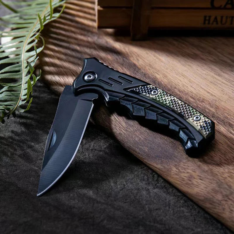 Outdoor Camping Survival Knife - Stainless Steel Folding Multitool with EDC Pocketknives and Box Cutter