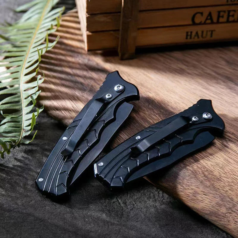 Outdoor Camping Survival Knife - Stainless Steel Folding Multitool with EDC Pocketknives and Box Cutter