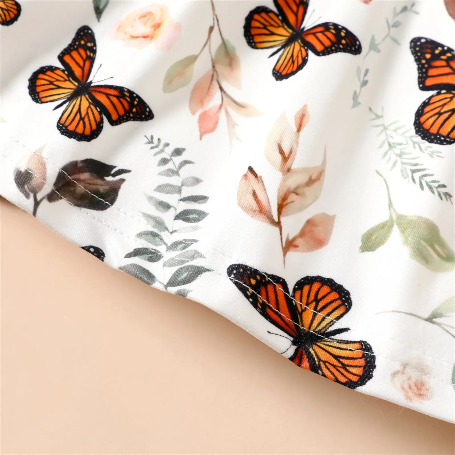 PatPat Newborn Striped Long-Sleeve Party Dress Overalls for Baby Girls