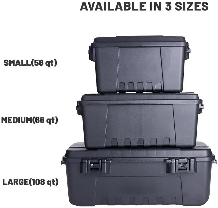 Plano Lockable Storage Trunk with Wheels - Gray, Airline Approved, Ideal for Hunting Gear and Ammunition