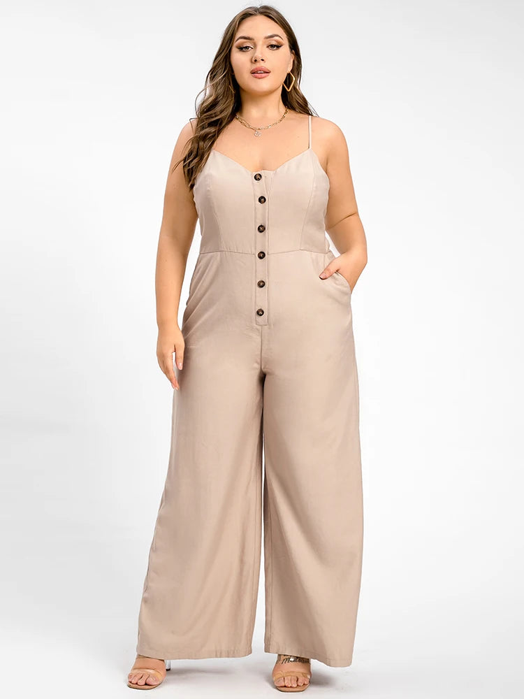 Embrace Effortless Chic: Plus Size Pleated Jumpsuit