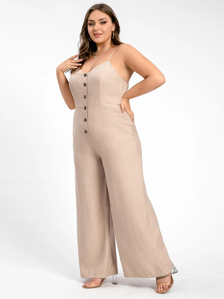 Embrace Effortless Chic: Plus Size Pleated Jumpsuit
