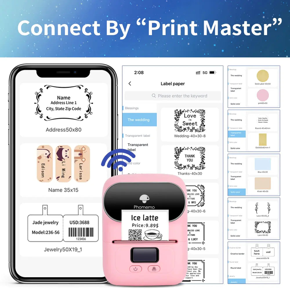 M110 Label Printer - Streamline Your Labeling with Sleek, Ink-Free Technology
