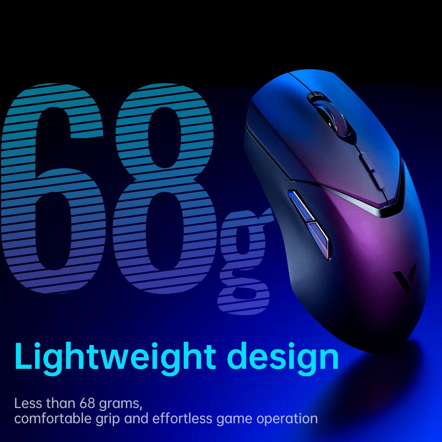 Rapoo VT9PRO Wireless Gaming Mouse - Esports Grade, 68g Ultra-Light, 26000 DPI, 8 Buttons, Optical PAW3398 Sensor, for Laptop and PC
