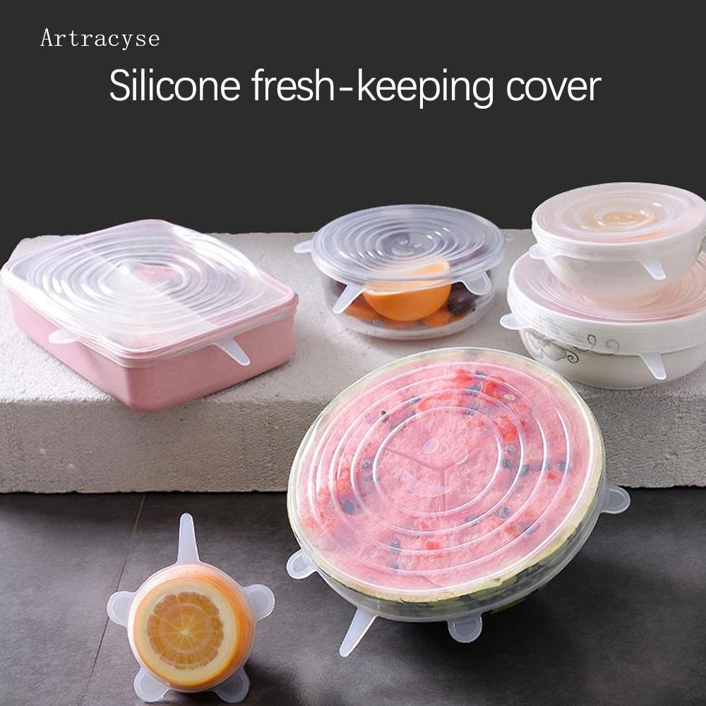 Silicone Stretch Cover Lids - Reusable, Durable, and Expandable Silicone Covers for Keeping Food Fresh
