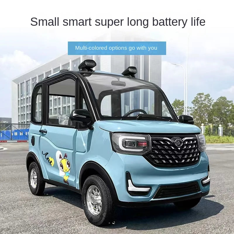 TLL Household New Energy Electric Scooter - Oil-Electric Hybrid Four-Wheel Battery Car