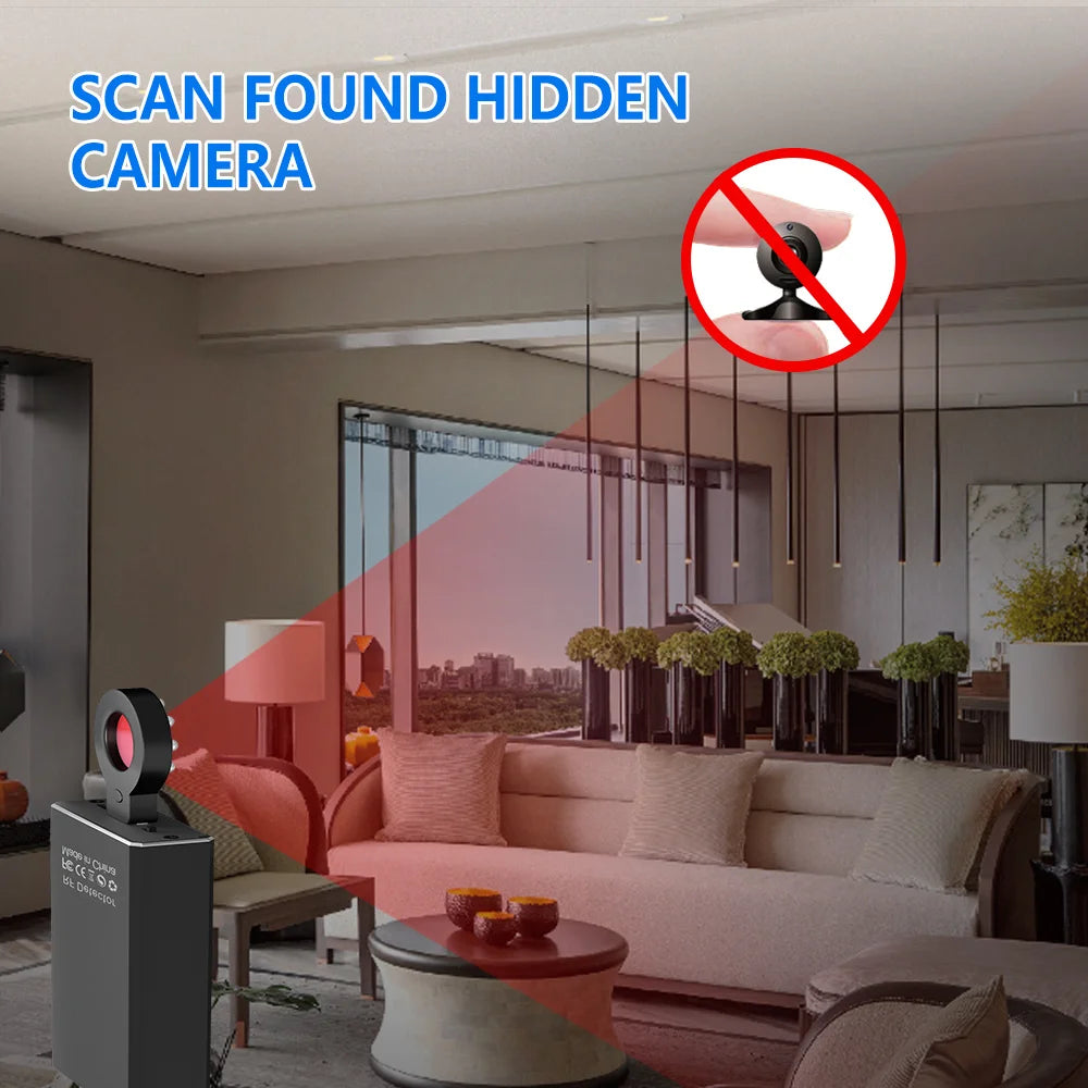 Professional Anti-Spy RF Signal Detector - Three Antennas, Wireless Bug, GSM GPS Tracker, and Hidden Camera Finder