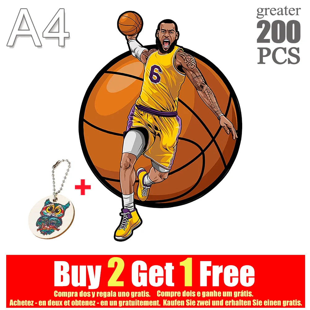 Top Quality 3D Jigsaw Wooden Puzzles - Anime Character Shapes, Ideal for Adults and Kids, Family Puzzle Game, Buy 2 Get 1 Free Offer