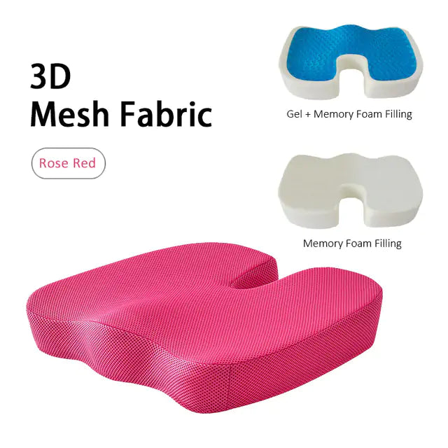 Gel Orthopedic Memory Foam U Coccyx Travel Seat Cushion - Ultimate Comfort On-the-Go