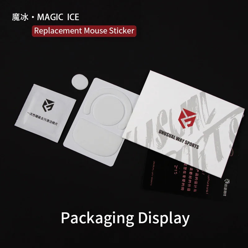 UnusualWaySports Mouse Feet Stickers for Razer Basilisk V3 Pro - Cambered Surface, PTFE, Anti-Collapse, Magic Ice Silver Fox