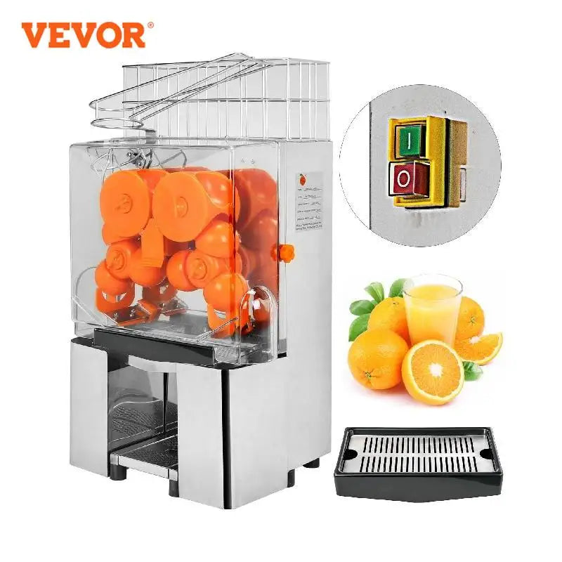VEVOR Electric Orange Squeezer - 22-30 Pcs/Min, Juice Fruit Maker Juicer Press Machine, Ideal for Commercial Use in Shops, Bars, and Restaurants