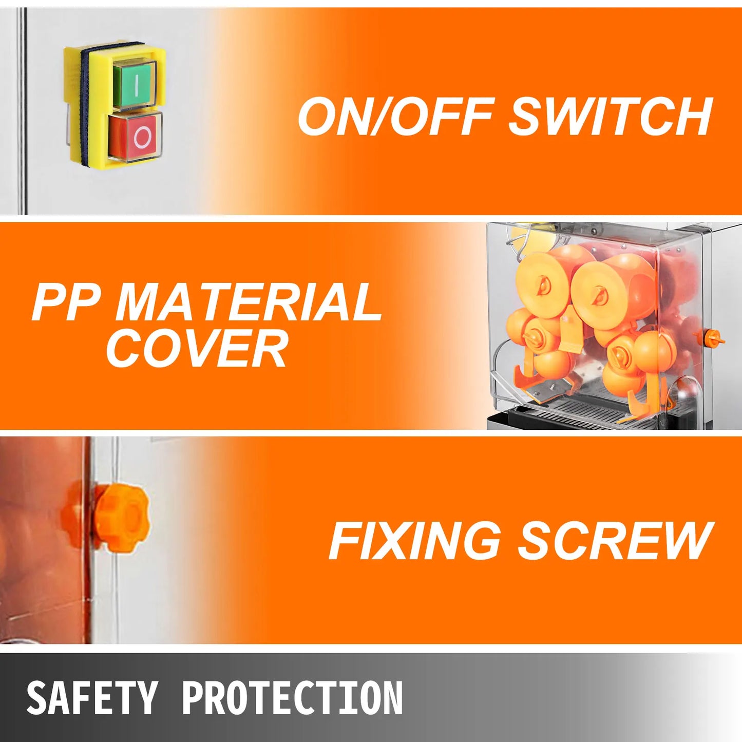 VEVOR Electric Orange Squeezer - 22-30 Pcs/Min, Juice Fruit Maker Juicer Press Machine, Ideal for Commercial Use in Shops, Bars, and Restaurants