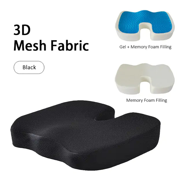 Gel Orthopedic Memory Foam U Coccyx Travel Seat Cushion - Ultimate Comfort On-the-Go