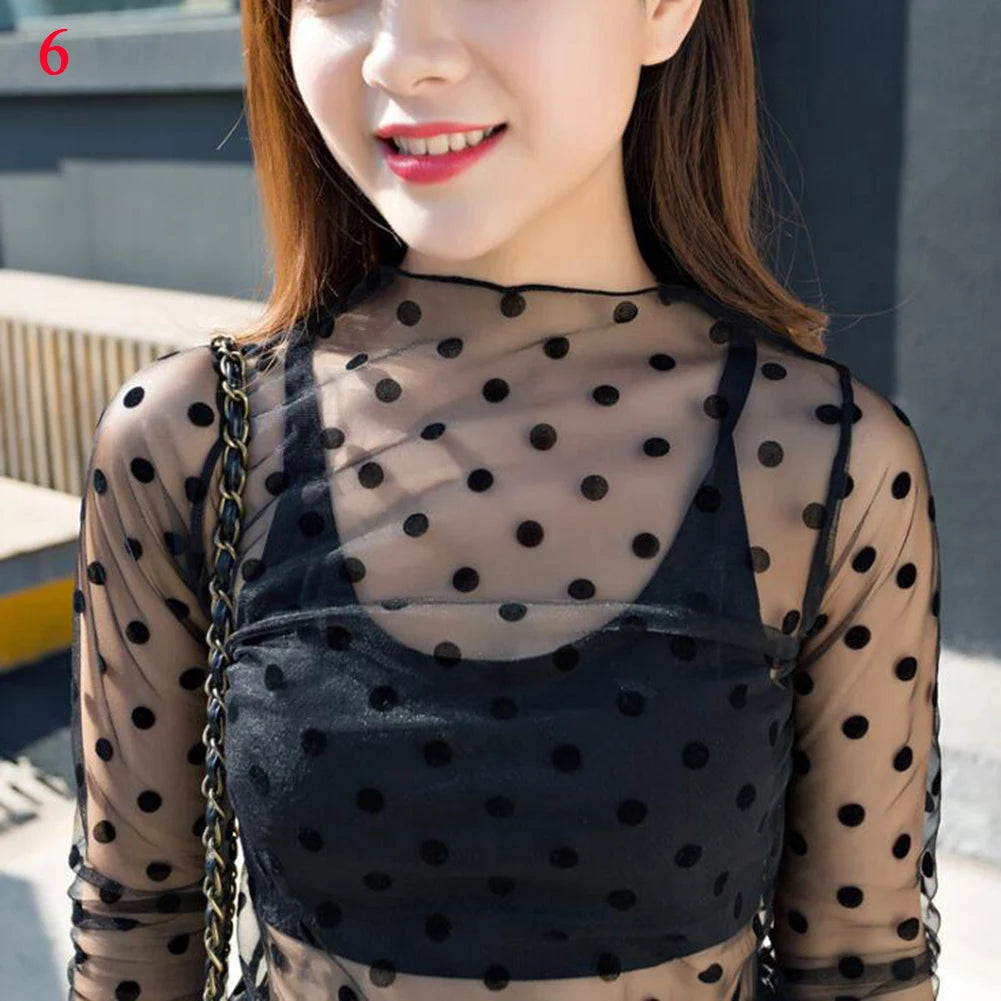 Effortlessly Romantic: Floral Lace T-Shirt with Mesh Accents