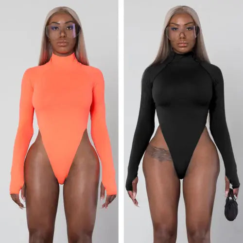 Sleek & Versatile: Women's Turtleneck Bodysuit for Effortless Style